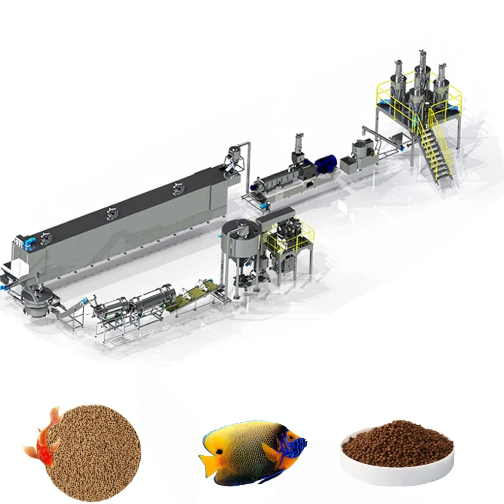 Automatic Fish Feed Production Line Machine Floating Sinking Pellet Manufacturing High Capacity Energy Saving Design