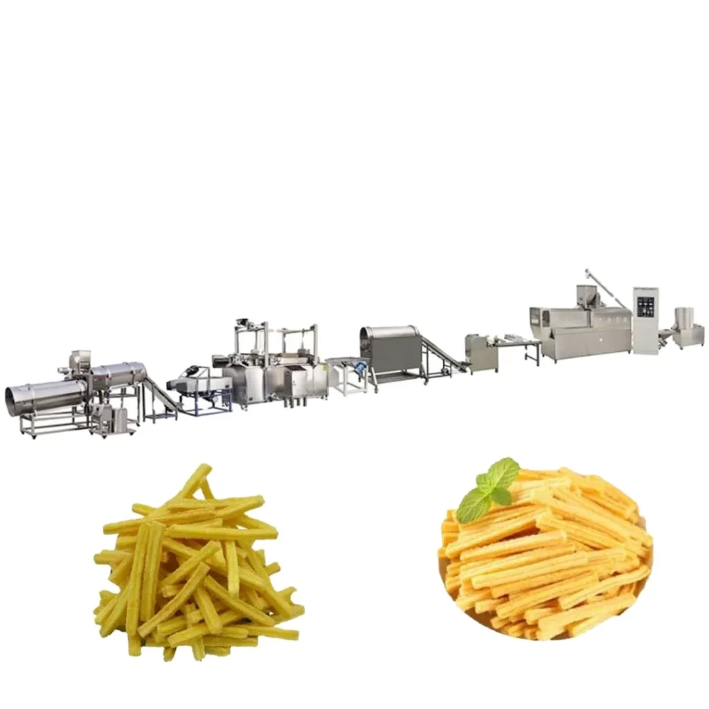 High-Yield Automated Fried Snack Production Line – Double Screw Salad Strips & Millet Crust Making Equipment