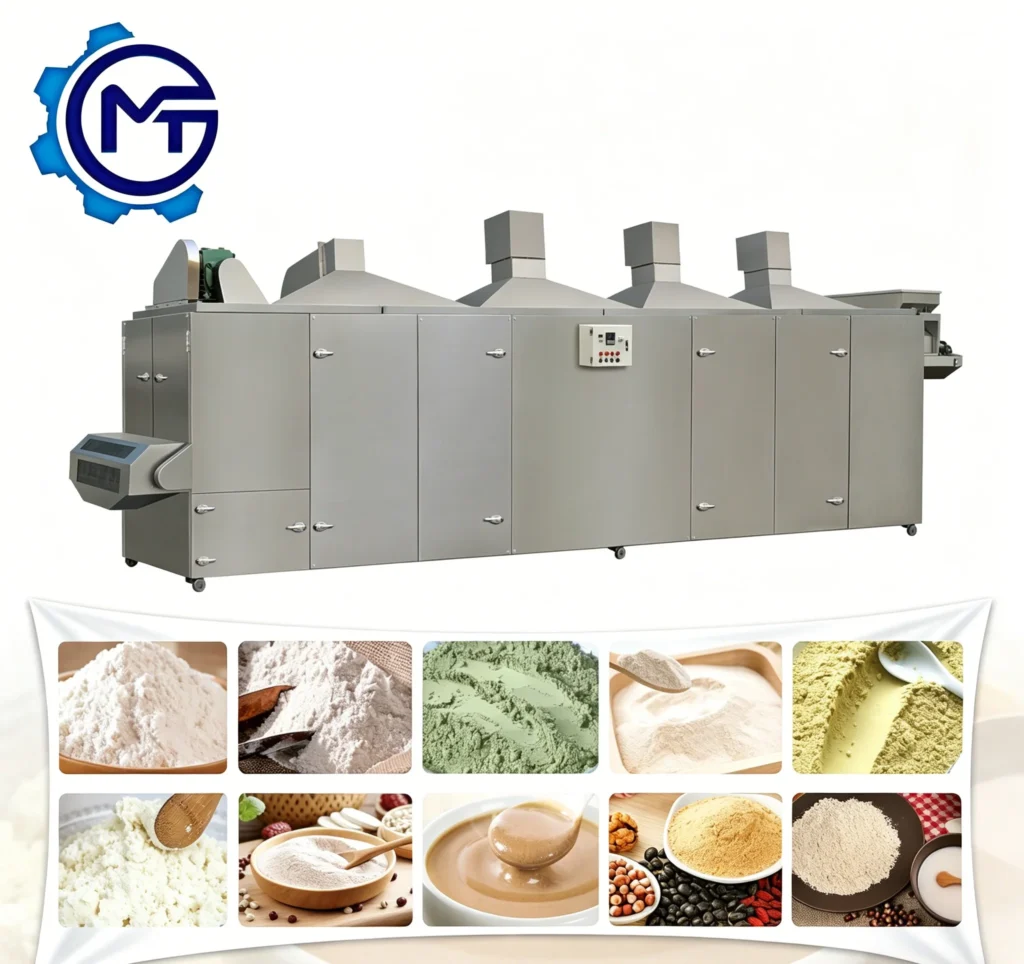 High Precision Automatic 500kg/h Baby Food Nutrition Powder Rice Extrusion Processing Line
