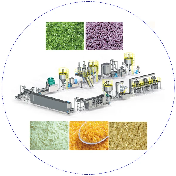 Industrial Automatic Artificial Rice Couscous Extruder Processing Production Line Making Machine