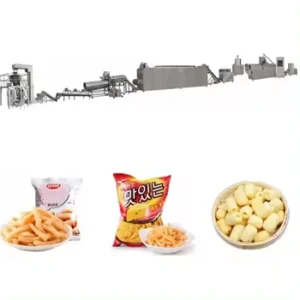 Puffed Snacks Seasoning Flavor Machine Twin Screw Corn Puffing Food Making Extruder Equipment