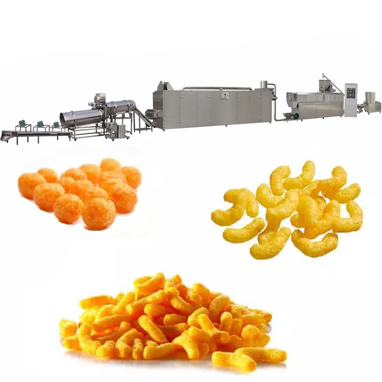 Automatic High Productivity Puffed Corn Snacks Extruder Production Equipment New Condition Puff Snack Food Making Machine