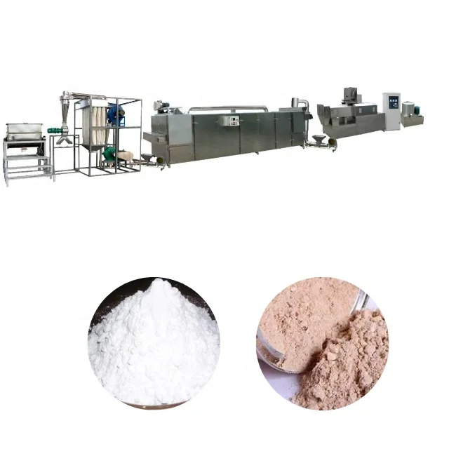 Modified Starch Production Line Industrial Drilling Twin Screw Extruder 304 Stainless Steel High Efficiency Flour Mill CE