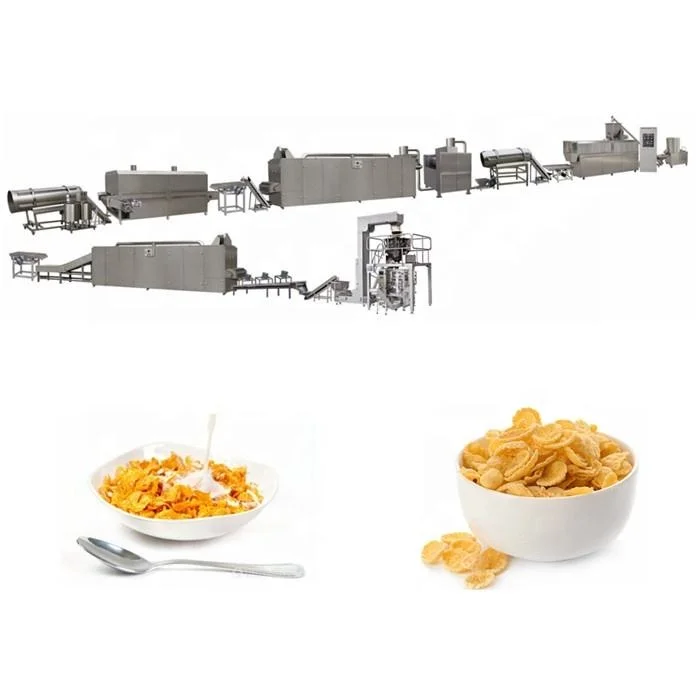 China Manufactory Hot Selling  Breakfast Cereals Oatmeal Rings Corn Flakes Production Equipment Plant