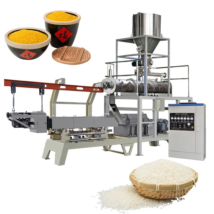Automatic Artificial Rice Making Machine Mixer Fryer Food Grade Stainless Steel High Efficiency Extrusion Nutrition Rice Maker