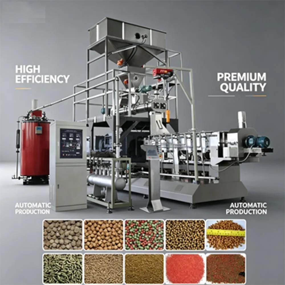 Customizable Complete Aquatic Feed Production Line Twin Screw Floating Fish Feed Extruder Processing Equipment
