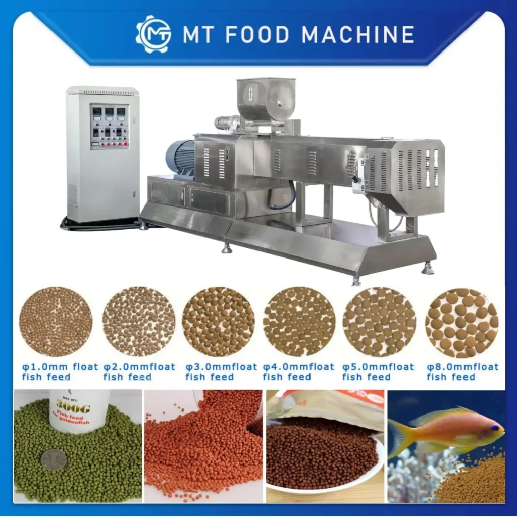 4-5t/h High Capacity Multi-Species Fish Feed Processing Line to Produce Fish Food