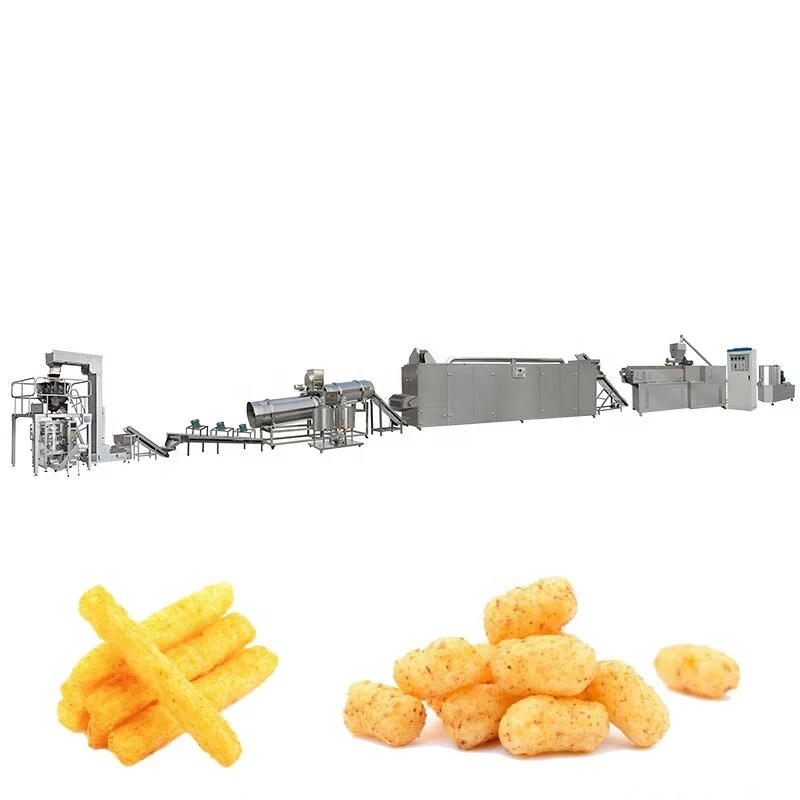 Automatic Corn Flakes Extruder Production Line New Breakfast Cereals Including Mixer Baking Oven for Grain Flour Processing