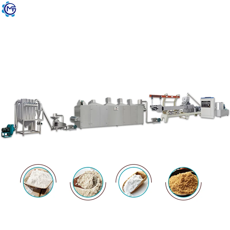 Twin-Screw Extrusion Line for Modified Starch. Producing Pregelatinized Adhesive & Food Grade Powder