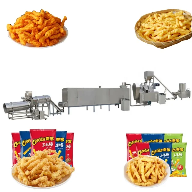 Fried Snack Cheetos Kurkure Making Machine 200kg/H Capacity Production Line
