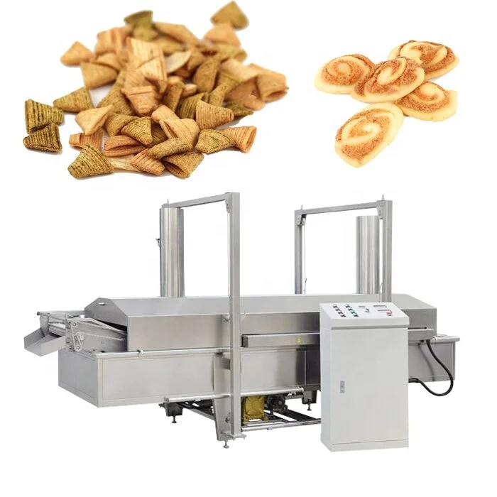 Commercial Large-Volume Continuous Fryer for Fried Bugles Snack Production New Condition
