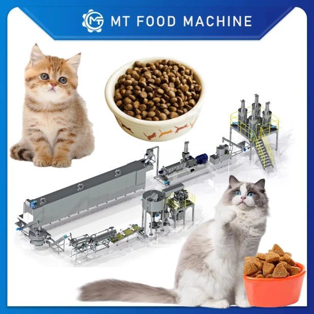 MT Brand 450-550kg/h PLC Controlled Multi-Species Pet Food Processing Line