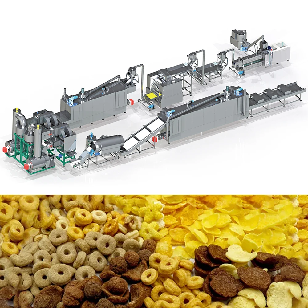 Corn Flakes Breakfast Cereal Production Line Making Machine Automatic