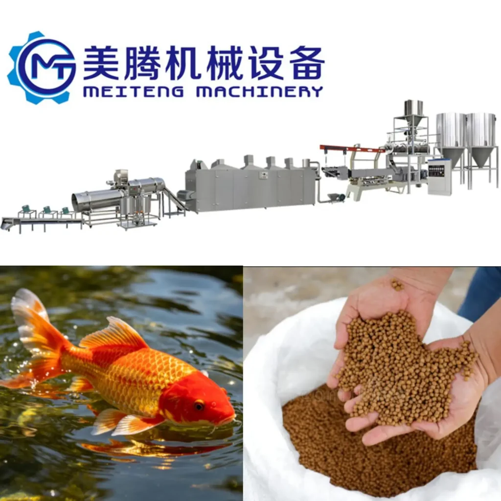 1.0-1.5t/h High Capacity Multi-Species Fish Feed Processing Line to Produce Fish Food
