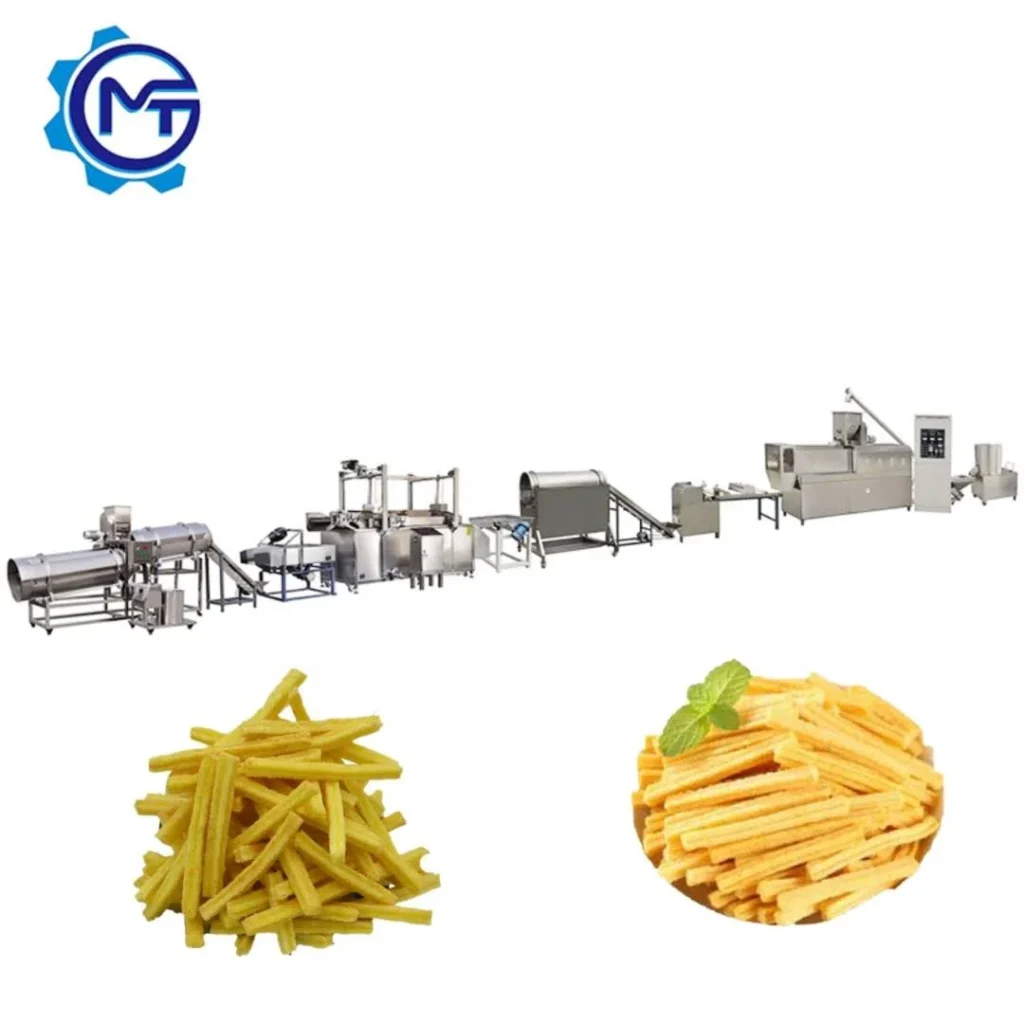 New Automatic Rice Crust Chips & Bugles Fried Snack Food Processing Line Made From Wheat Flour