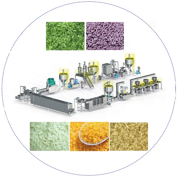 Fully Automatic Artificial Rice and Nutritious Rice Complete Production Line Made in China New Style