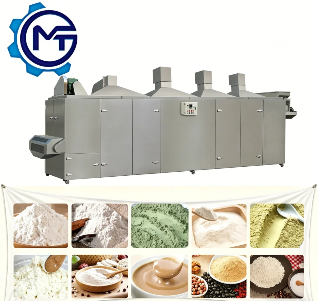 Industrial Automatic 500kg/h Baby Cereal Nutrition Powder Extruder Manufacturing Process Line