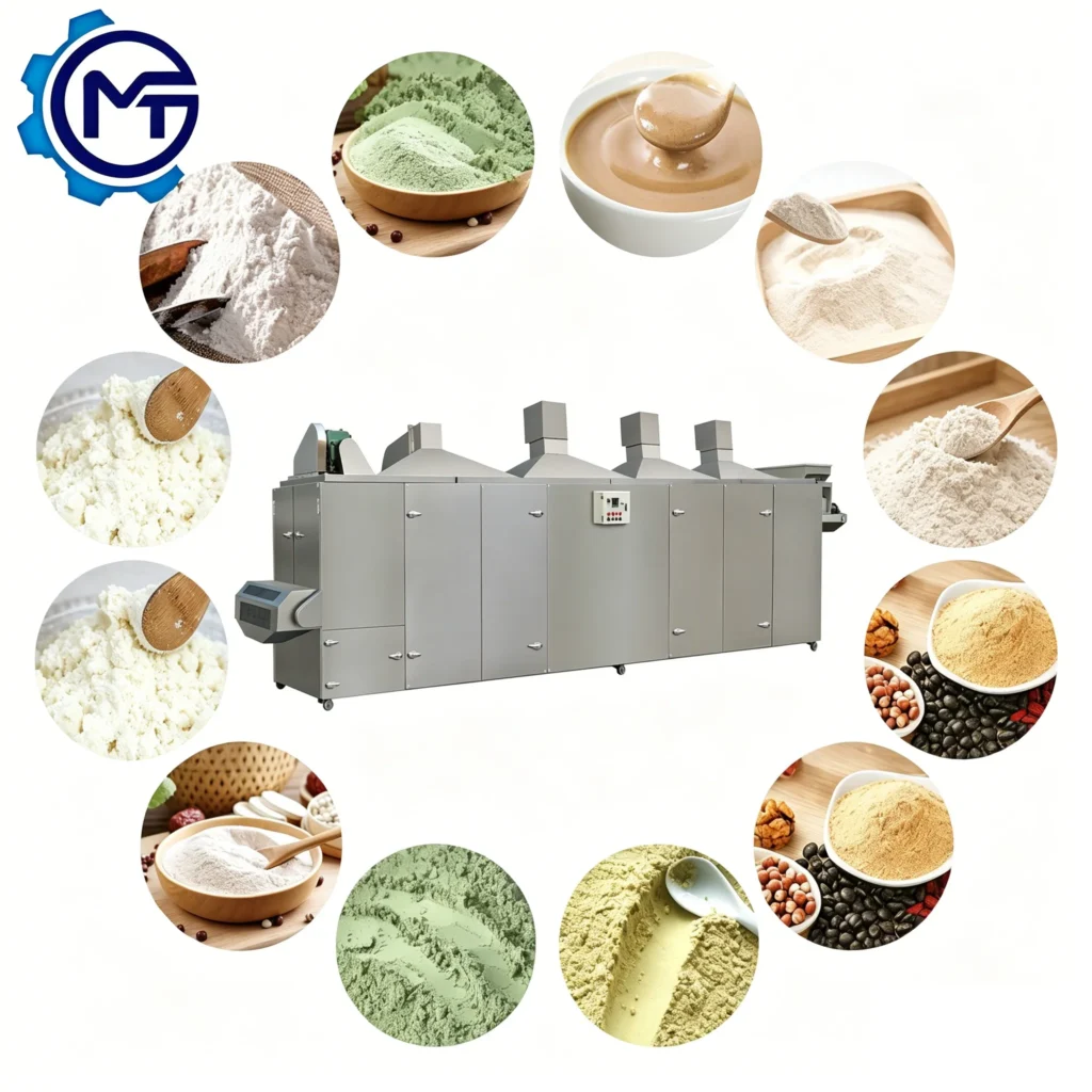 500kg/h Automatic PLC Controlled Nutrition Baby Food Extruder Machine for Rice Cereal Processing