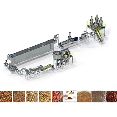floating fish feed processing line