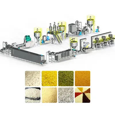 fortified rice processing line